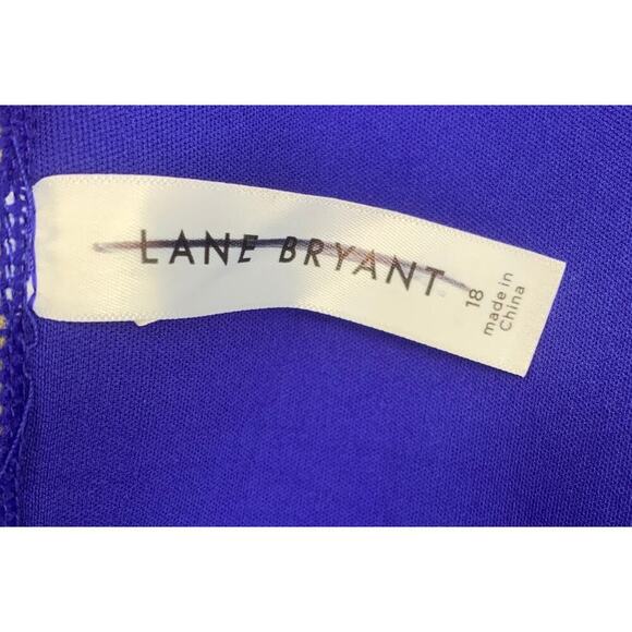 NEW Lane Bryant Sz 18 Tiered Leopard Blue Ombre Ruffle Tankini Swim Top NWOT - Picture 5 of 7